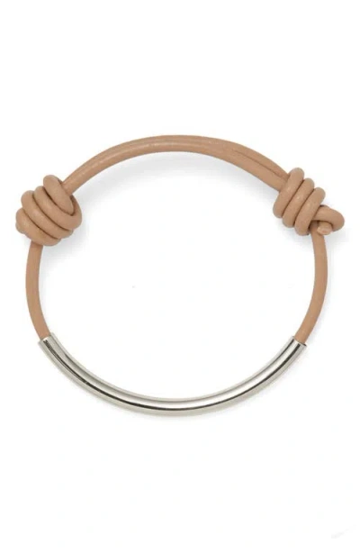 Lady Grey Leather Bond Bracelet In Multi