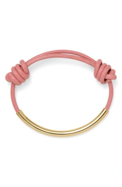 Lady Grey Leather Bond Bracelet In Multi