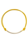 Lady Grey Leather Bond Necklace In Gold