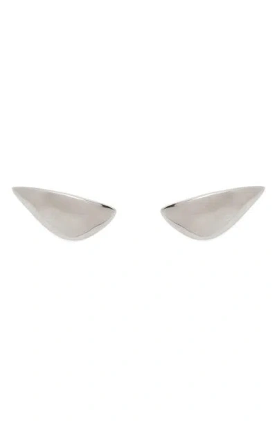Lady Grey Lobe Earrings In Silver