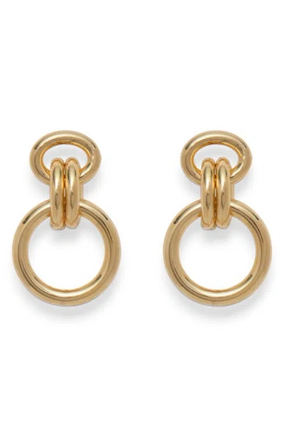 Lady Grey Mina Sterling Silver Plate Drop Earrings In Gold