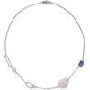 Lady Grey Nova Necklace In Silver/blue Zircon/blush Pearl