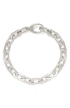 Lady Grey Octagon Chain Bracelet In Silver