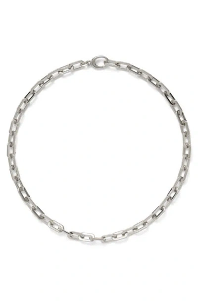 Lady Grey Octagon Chain Necklace In Silver