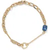 Lady Grey Osian Bracelet In Gold/blue Zircon