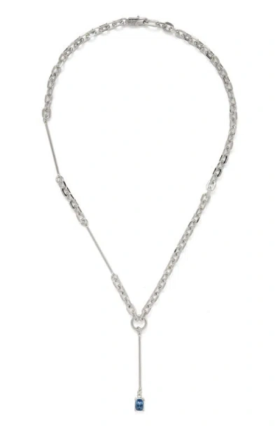 Lady Grey Osian Y-necklace In White
