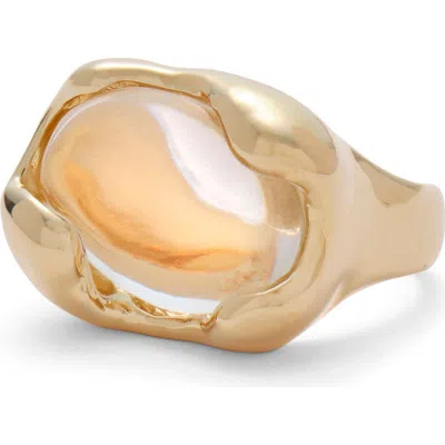 Lady Grey Quartz Cove Ring In Gold