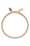 Lady Grey Rope Chain Bracelet In Gold