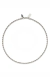 Lady Grey Rope Chain Necklace In Silver