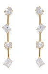 Lady Grey Stella Cubic Zirconia Linear Drop Earrings In Multi