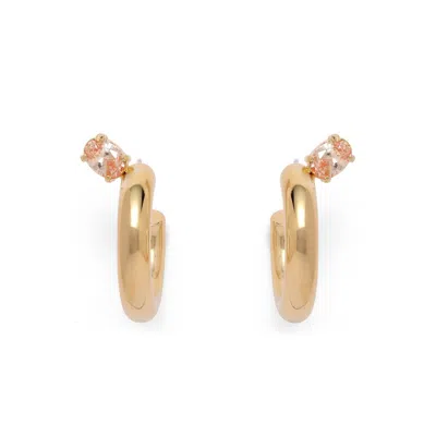 Lady Grey Tilt Hoop Earrings
