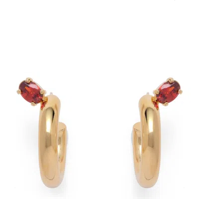 Lady Grey Tilt Hoop Earrings