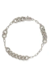 Lady Grey Trace Chain Bracelet In Silver