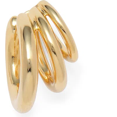 Lady Grey Triple Ear Cuff In Gold