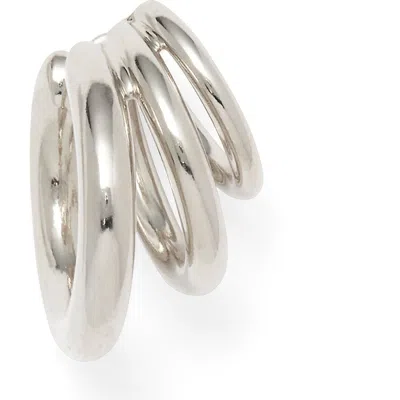 Lady Grey Triple Ear Cuff In Silver
