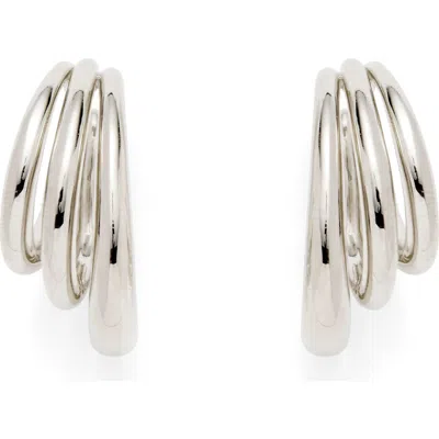Lady Grey Triple Layer Ear Cuffs In Silver