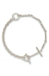 Lady Grey Triplet Toggle Anklet In Blue