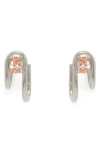 Lady Grey Vera Hoop Earrings In Silver/peach