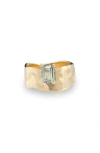 Lady Grey Wade Ring In Gold/ Green Amethyst