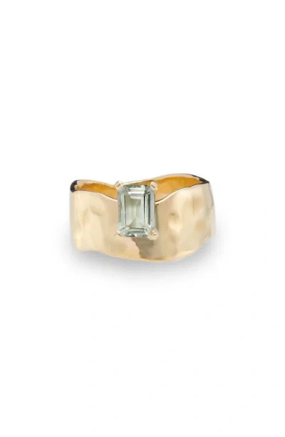 Lady Grey Wade Ring In Gold/green Amethyst