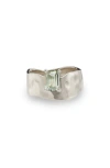 Lady Grey Wade Ring In Silver/ Green Amethyst