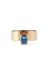 Lady Grey Wade Split Ring In Gold/ Blue Zircon