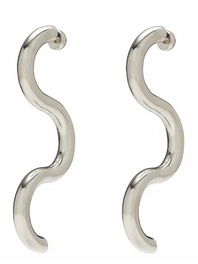 Lady Grey Women's Serpentine Earrings In Silver In Gold