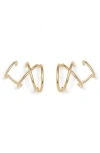 Lady Grey X Ear Cuff Earrings In Gold
