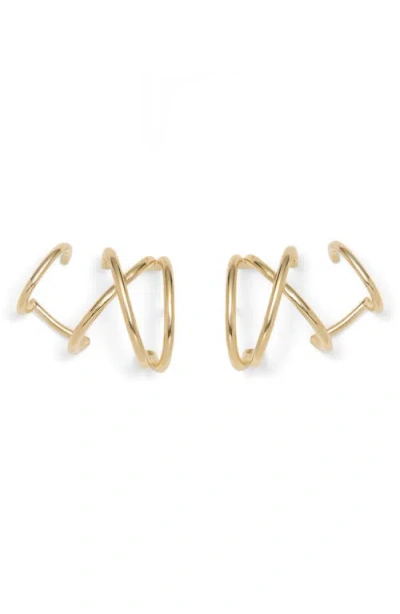 Lady Grey X Ear Cuff Earrings In Gold