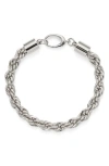 Lady Grey Xl Rope Chain Bracelet In Silver