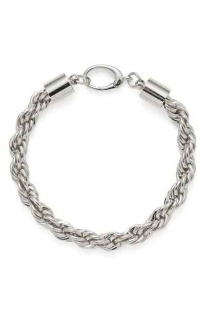 Lady Grey Xl Rope Chain Bracelet In Silver