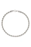 Lady Grey Xl Rope Chain Necklace In Silver