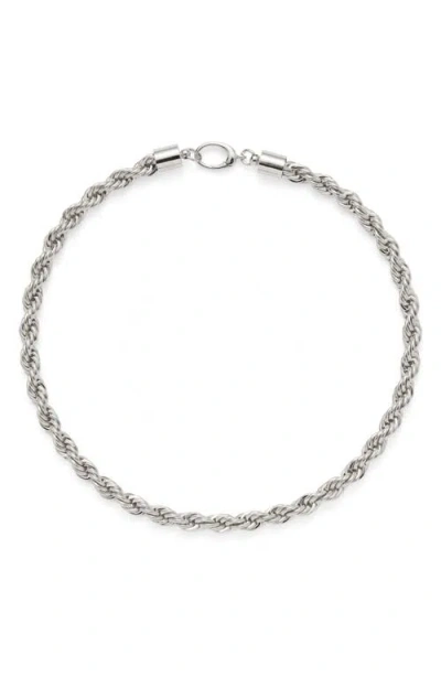 Lady Grey Xl Rope Chain Necklace In Silver