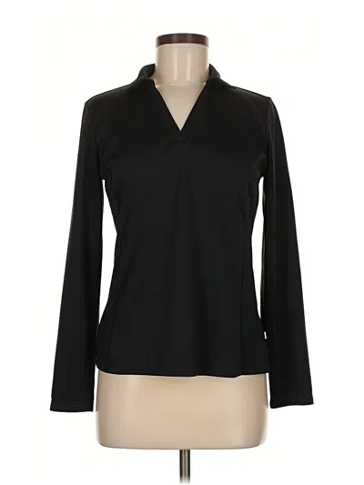 Pre-owned Lady Hagen Long Sleeve Polo Shirt In Black