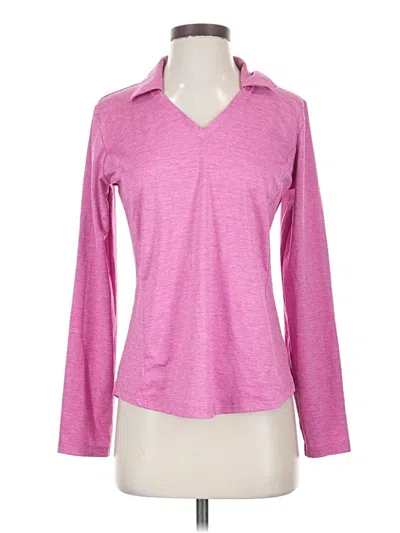 Pre-owned Lady Hagen Long Sleeve Polo Shirt In Pink