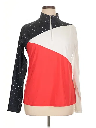 Pre-owned Lady Hagen Long Sleeve Turtleneck In Red