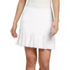 Lady Hagen Pleat 17" Skort In White