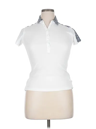 Pre-owned Lady Hagen Short Sleeve Polo Shirt In White