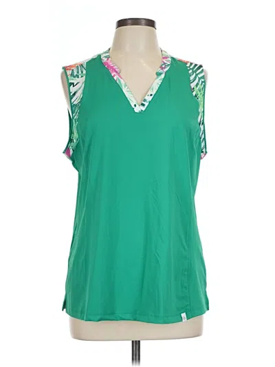Pre-owned Lady Hagen Sleeveless Blouse In Green
