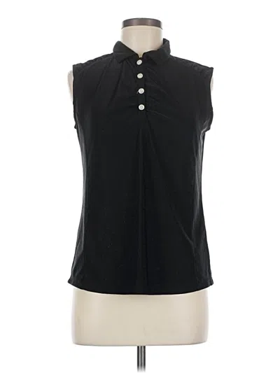 Pre-owned Lady Hagen Sleeveless Button Down Shirt In Black