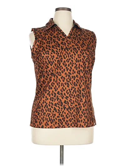 Pre-owned Lady Hagen Sleeveless T-shirt In Brown