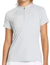 Lady Hagen Sport Short Sleeve Polo T-shirt In Pure White In White