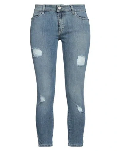 Lady K Woman Jeans Blue Size 32 Cotton, Elastane