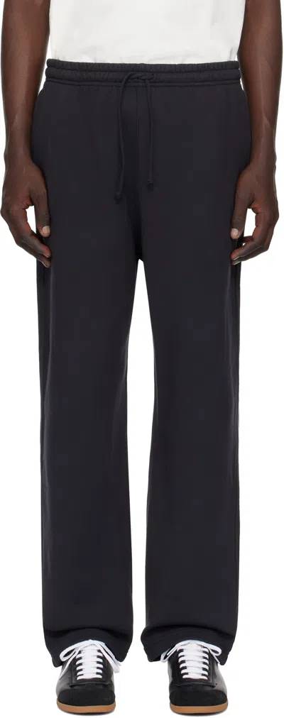 Lady White Co. Black Midweight Sweatpants In Anthracite