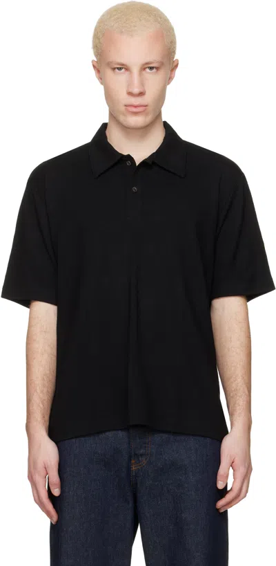 Lady White Co. Black Summer Wool Polo