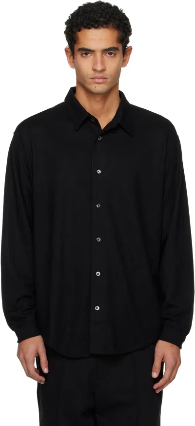 Lady White Co. Black Wool Button Up Shirt