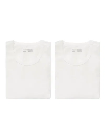 Lady White Co. Crew-neck Cotton T-shirt (pack Of Two) In White