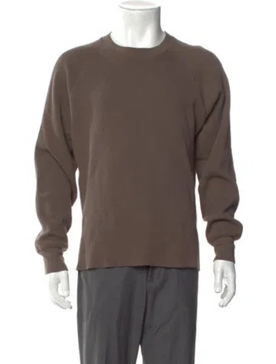 Pre-owned Lady White Co. Crew Neck Long Sleeve Pullover In Brown