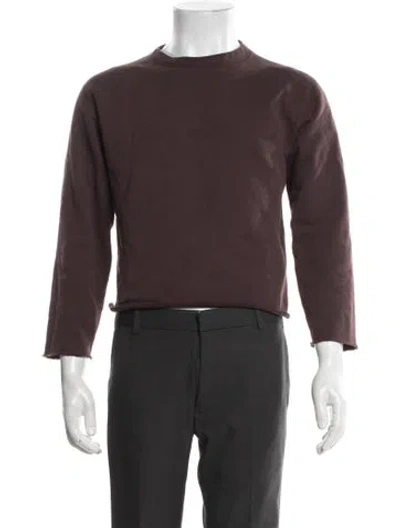 Pre-owned Lady White Co. Crew Neck Long Sleeve Pullover In Brown