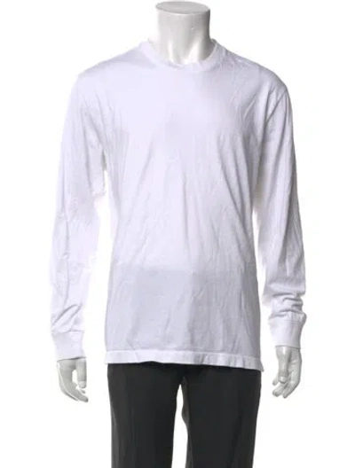 Pre-owned Lady White Co. Crew Neck Long Sleeve T-shirt In White